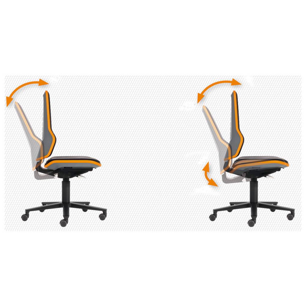 Bimos Arbeitsstuhl Neon 2, mit Rollen, ESD, Synchrontechnik, blau