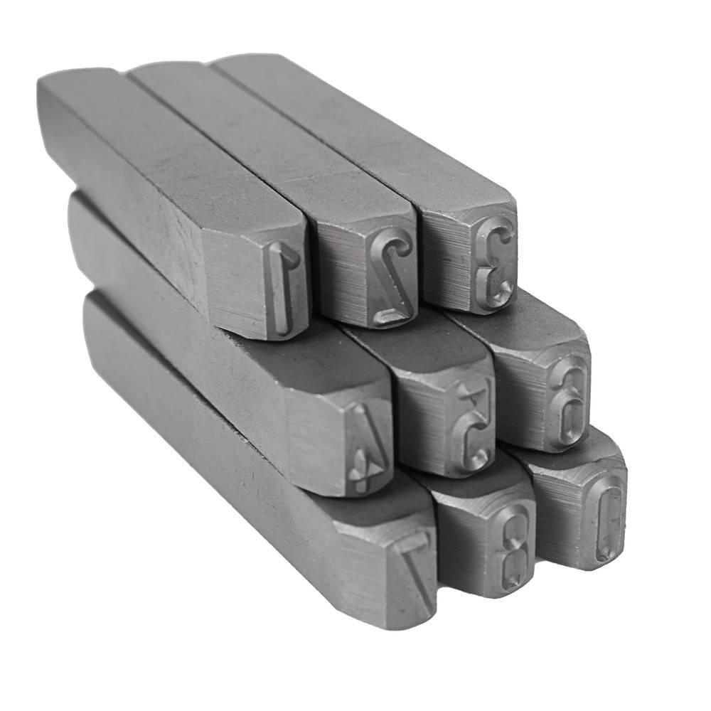 Dönges Handschlagstempelsatz angespitzt, 9-teilig, Zahlen 0-9, Schrifthöhe 6 mm