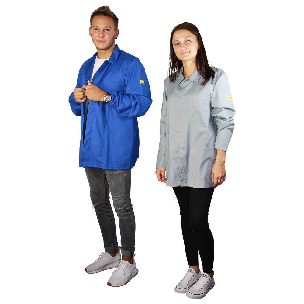 WETEC ESD-Kurzmantel AM-156, Größe S, weiß, langarm