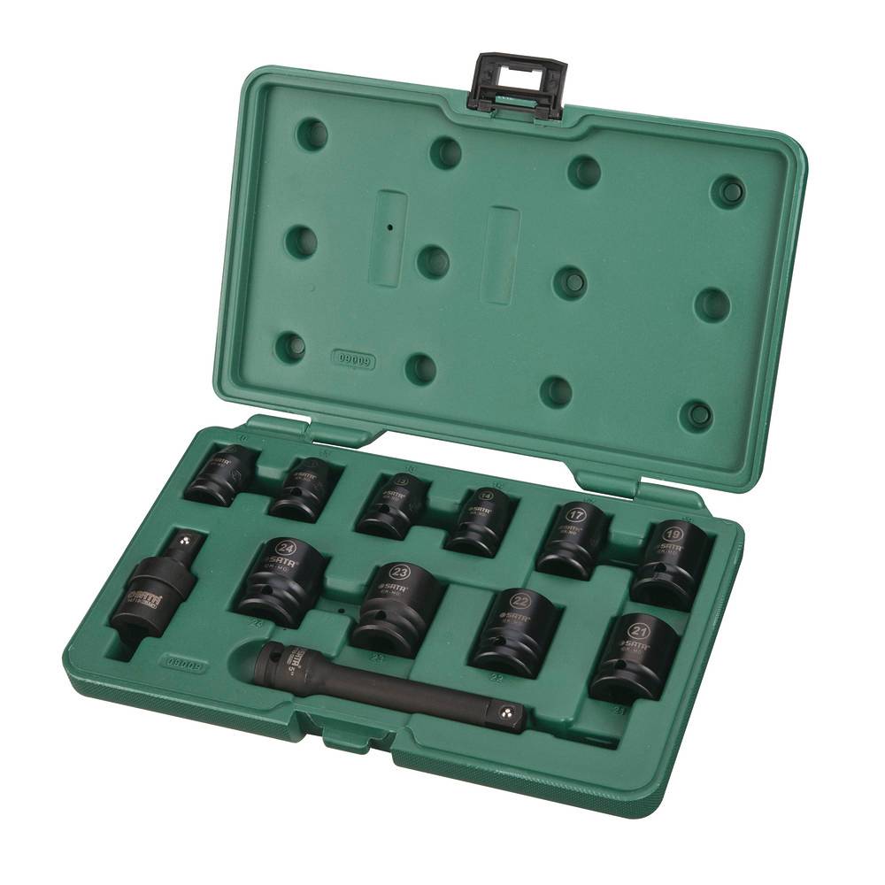 SATA Kraftschrauber Steckschlüssel Satz 1/2" 12-tlg.
