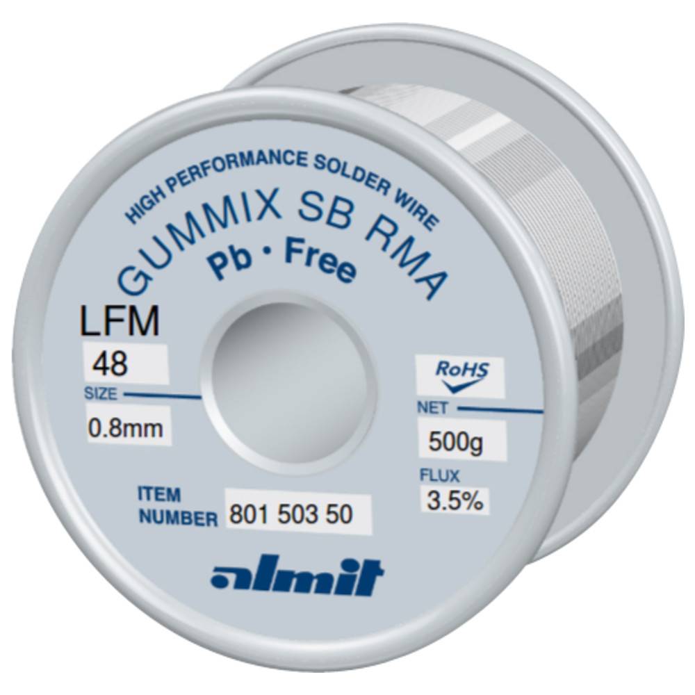 Almit Lötdraht, Gummix SB RMA LFM-48, 0,5 mm, 500 g