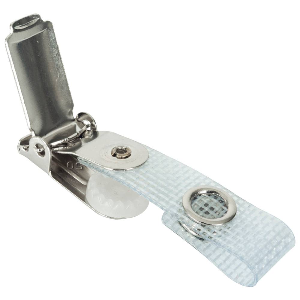 Dönges Metallclip für Ausweis-/Kartenhalter, textilverstärkte Lasche