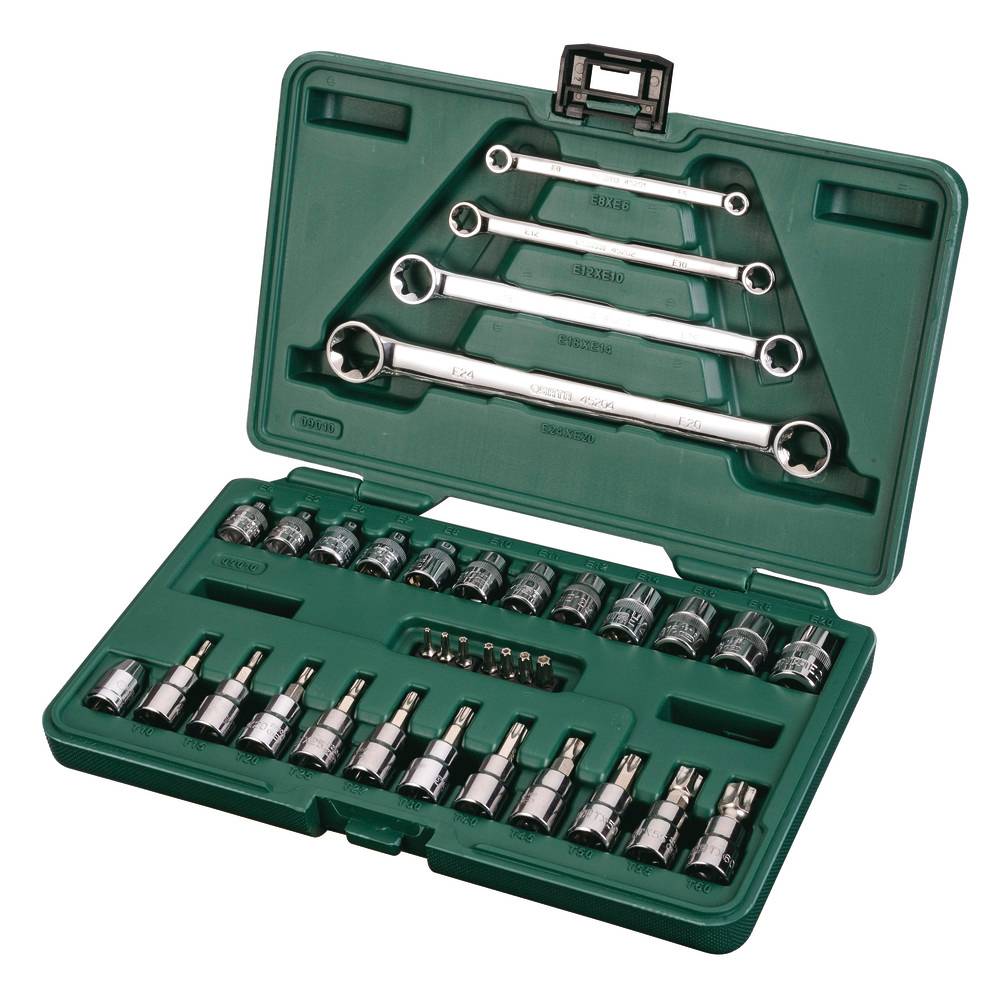 SATA Steckschlüssel Garnitur 1/4"+ 3/8" 35-tlg. TORX