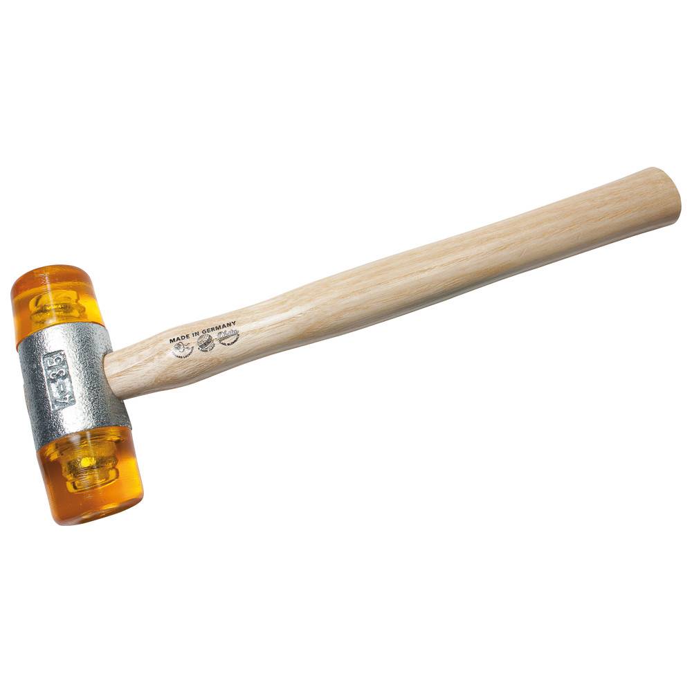Dönges Kunststoffhammer mit lackiertem Eschenstiel, 32 mm, gelb
