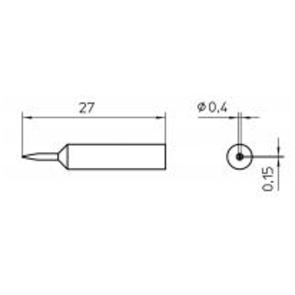 Weller Lötspitze Serie XNT Meißelform, KNT K/1,2 x 0,4 mm, gerade