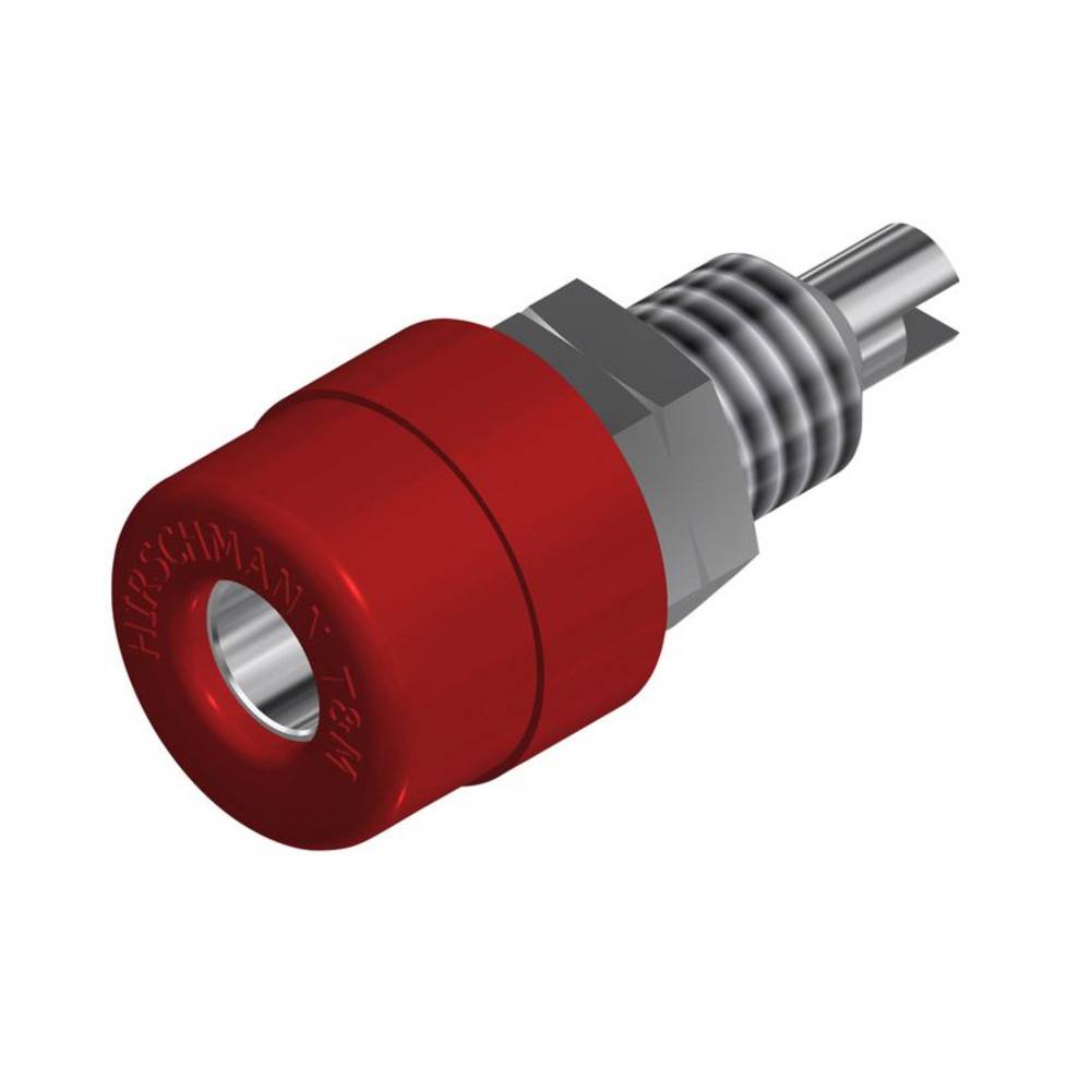 SKS Hirschmann Einbaubuchse BIL 20, mit Lötanschluss, Ø 4 mm, rot