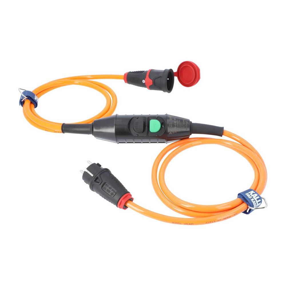 Kalle das Kabel Personenschutzschalter PRCD-K, 1-fach, H07BQ-F 3G 2,5, orange