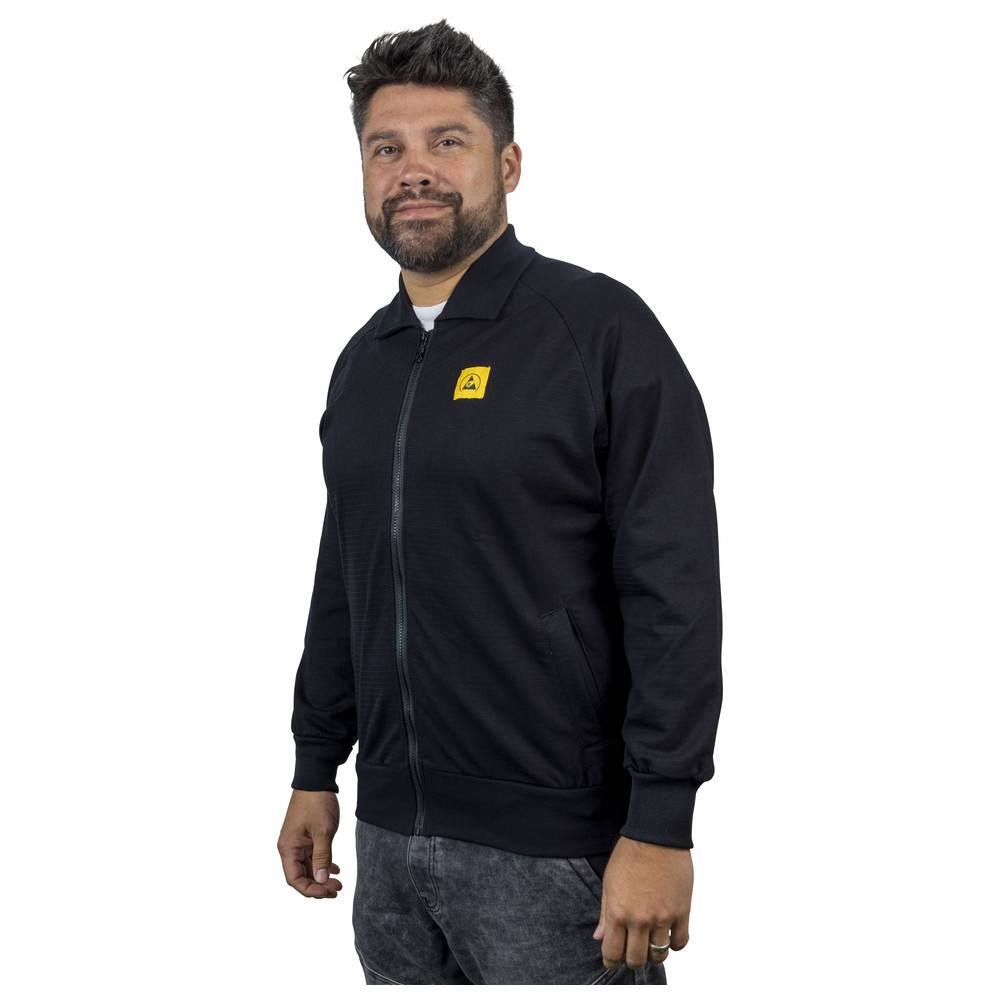 WETEC ESD-Sweatjacke, L, schwarz