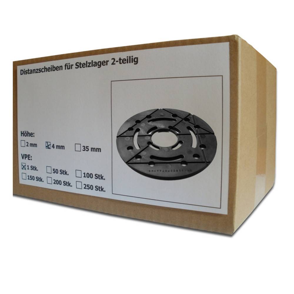 Sanpro Distanzscheibe für Stelzlager 2-teilig, Höhe 4 mm
