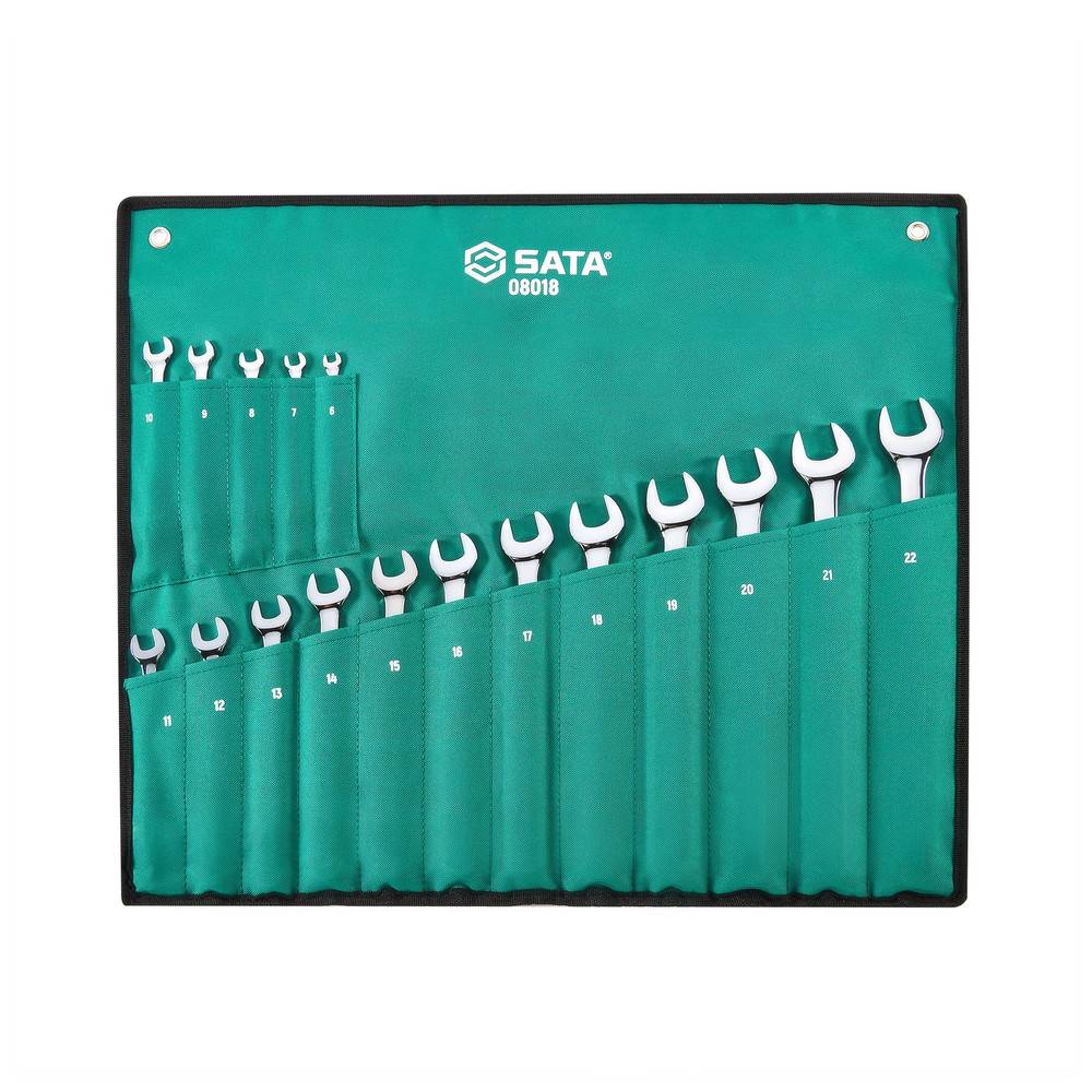 SATA Ringmaulschlüssel-Satz, 17-teilig, 6-22 mm