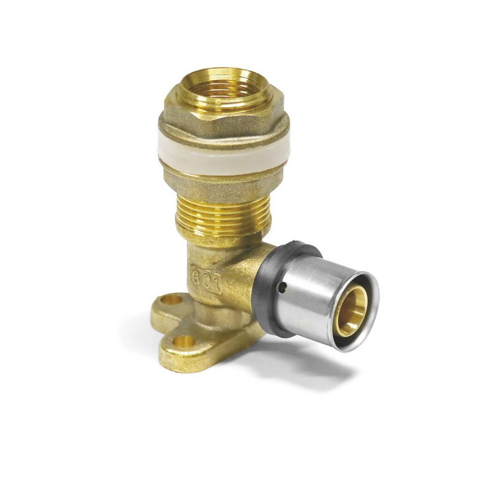 Sanpro Pressfitting Wanddurchführung mit Innengewinde, Größe 16x2, Gewinde 1/2''