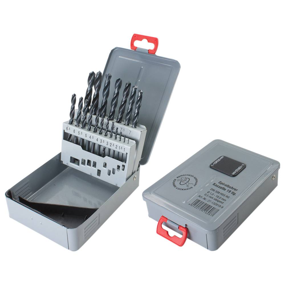Dönges Spiralbohrer in Metallkassette, DIN338N, HSS, rollgewalzt, 1 - 13 mm, 25 tlg.