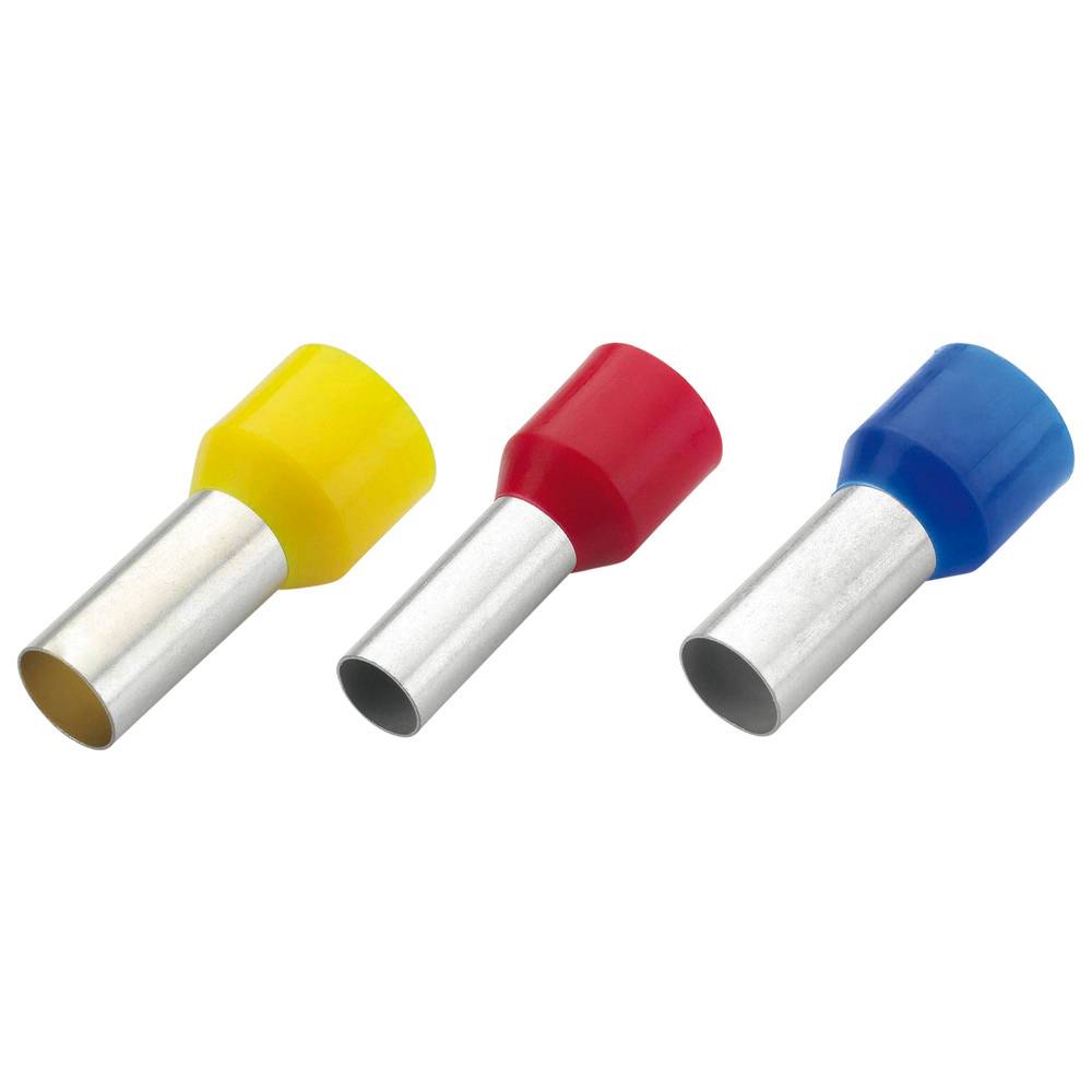 WETEC Aderendhülsen isoliert, Querschnitt 25,00 mm², Länge 18 mm, gelb