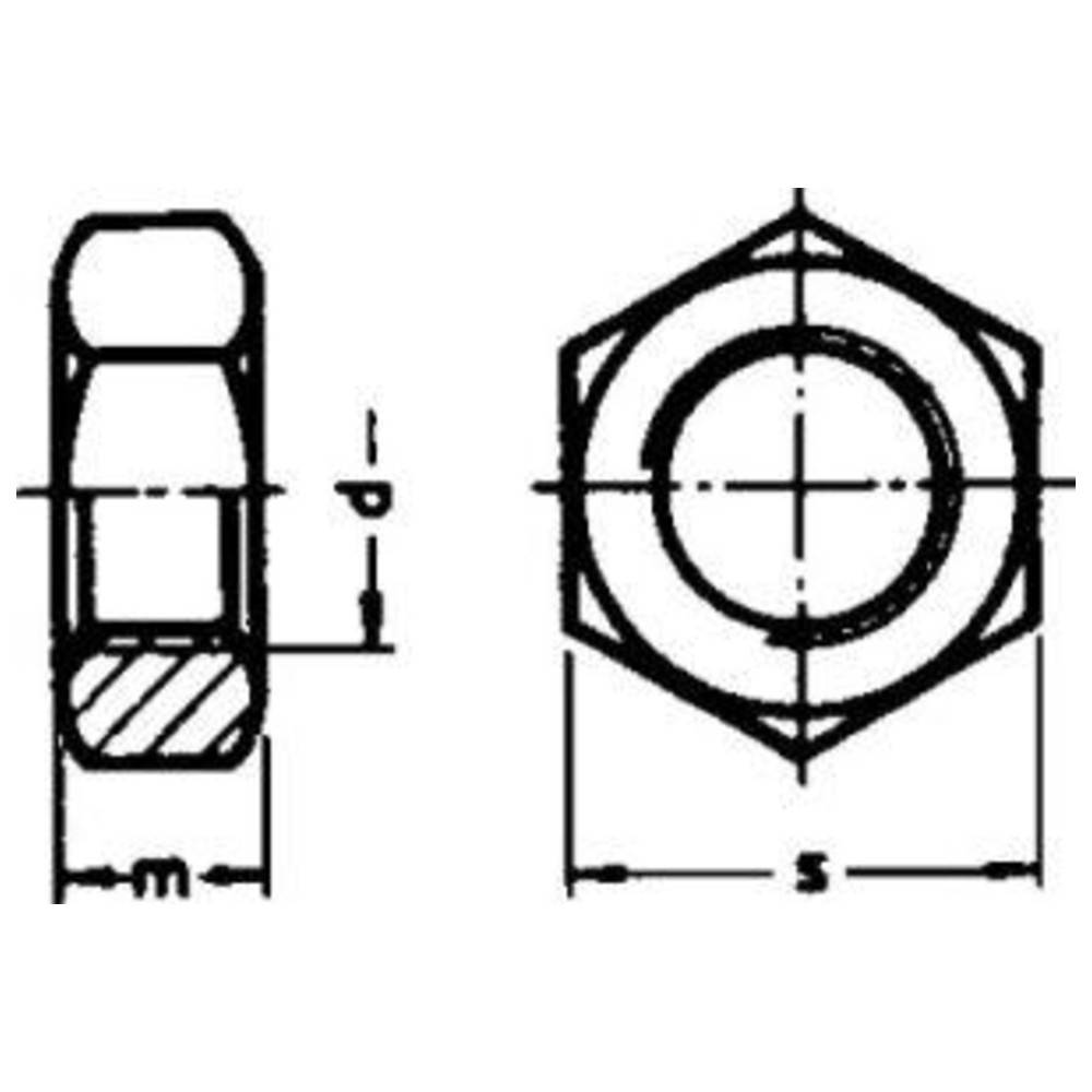 E-NORMpro Sechskantmutter, DIN 934 8 galZn M12 HP VPE 200 neutral