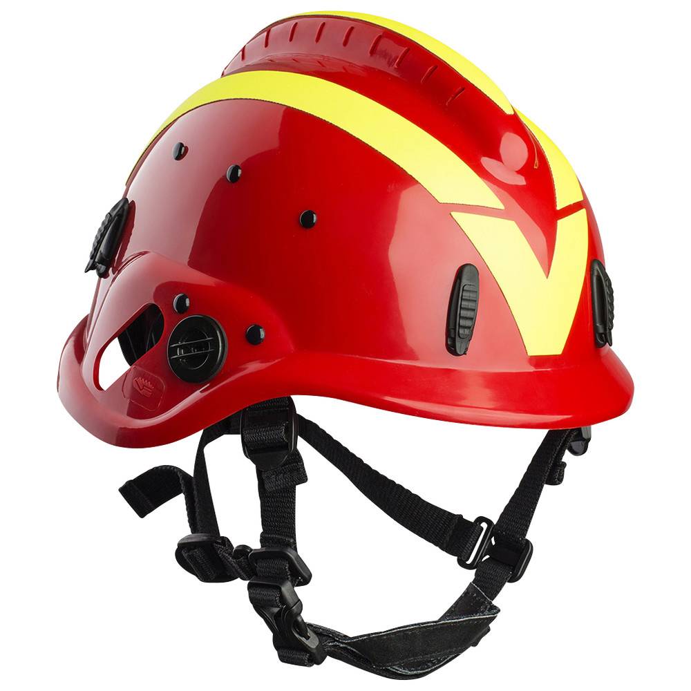 Vallfirest Waldbrandhelm VFT 1, Farbe rot, gelb-reflex