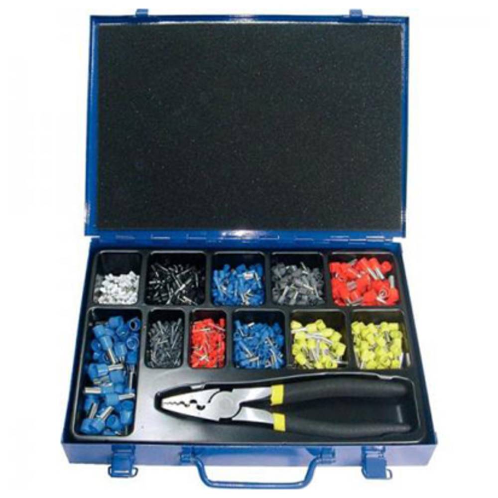 Dönges Aderendhülsen-Sortiment, isoliert 0,5 - 16 mm², mit Presswerkzeug