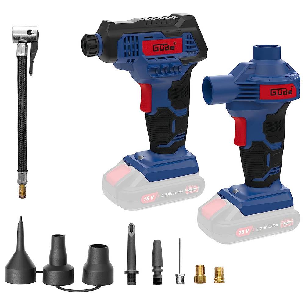 Güde Akku-Kompressor und Luftpumpen-Set KLS 18-0, 18 V, solo