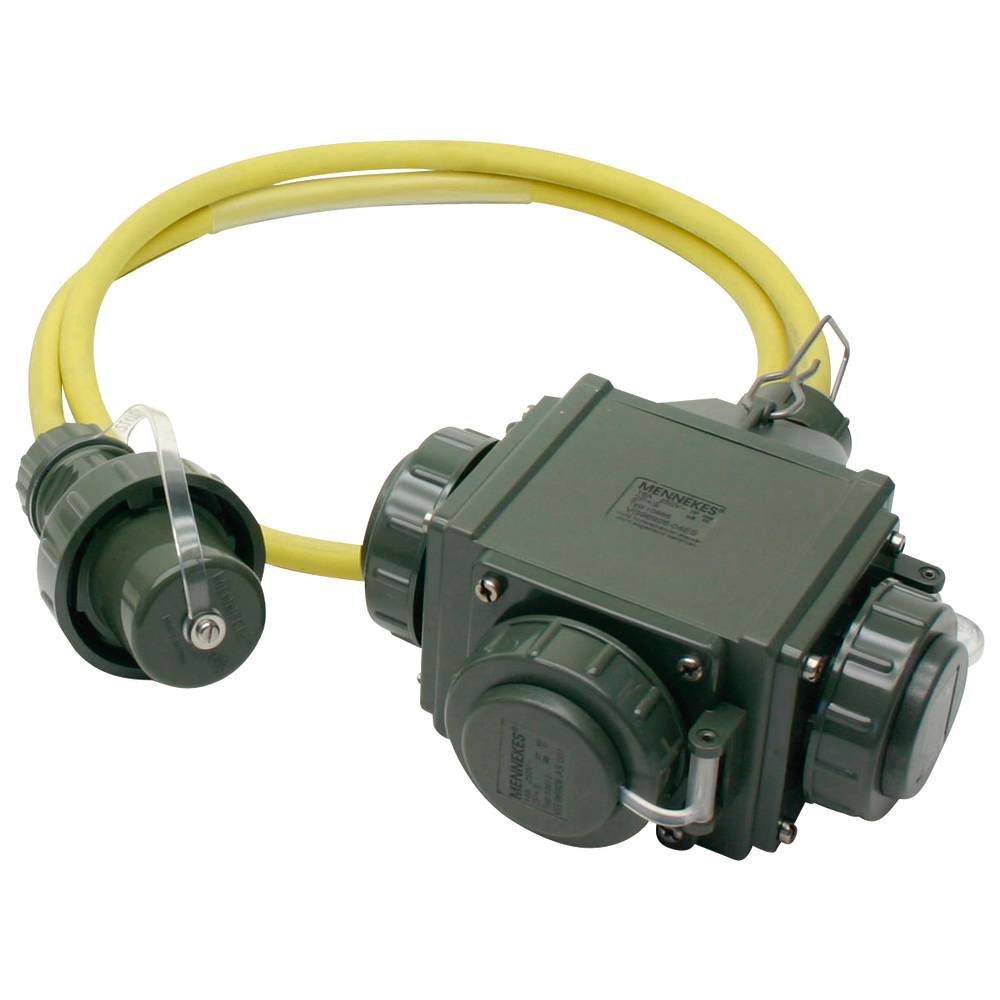 Dönges Dreifachverteiler THW-Version 230 V, 16 A, 2,5 m, bronzegrün