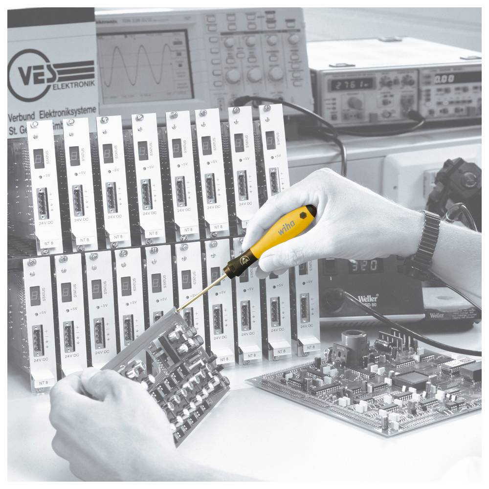 Wiha Werkstatt Torx-Schraubendreher Größe (Schraubendreher) T 3 Klingenlänge: 60 mm DIN EN 61340 1 St.