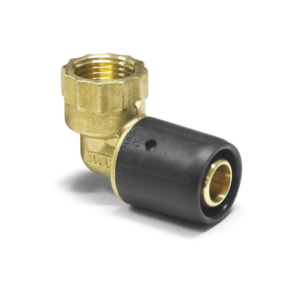 Sanpro Steckfitting 90° Winkel - Bogen + Innengewinde - DVGW, Gewinde 1/2'', Größe 16x2