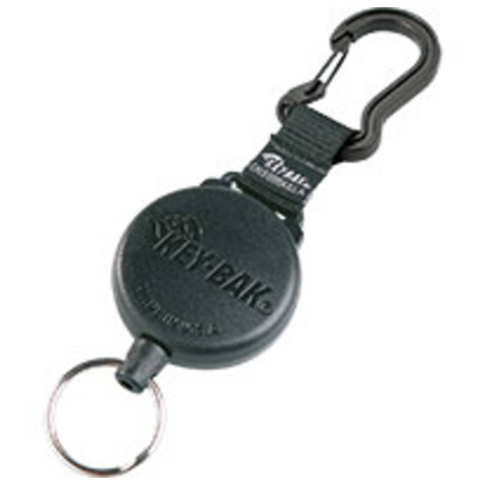 Key-Bak Schlüsselroller mit Karabiner, schwarz