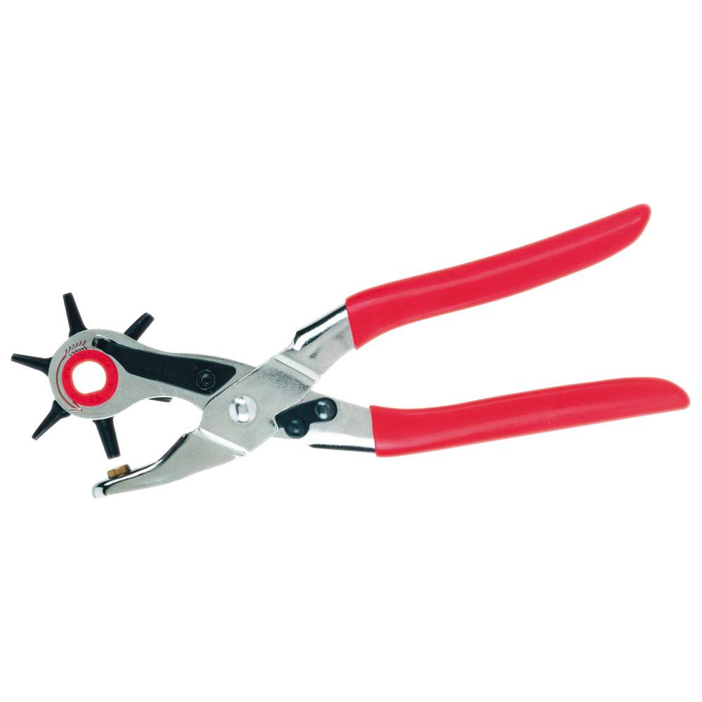 Dönges Revolverlochzange, induktiv gehärtet 225 mm, rot tauchisoliert