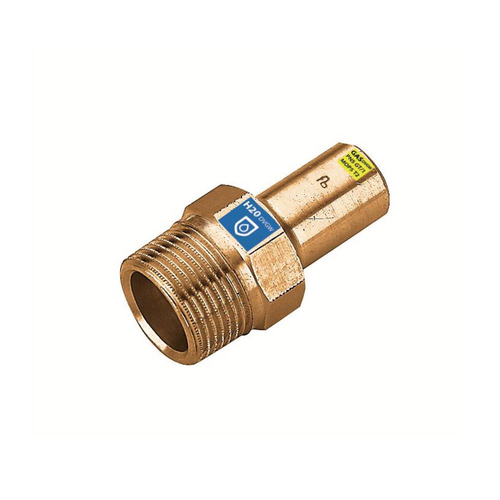 Sanpro Pressfitting Kupfer Einsteckstück mit Außengewinde V 22 - 1/2''