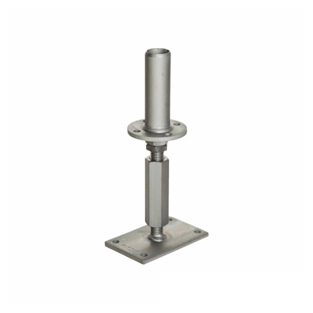 Pitzl Pfostenträger D42,4x130mm Höhen verstellbar 170-285mm mit Gewinde | UP=160x100mm