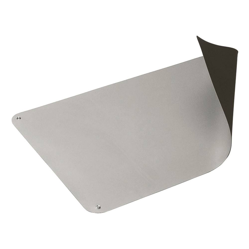 WETEC Tischbelag, ESD, 610 x 900 mm, platingrau, gerundete Ecken, 2 x 10 mm DK