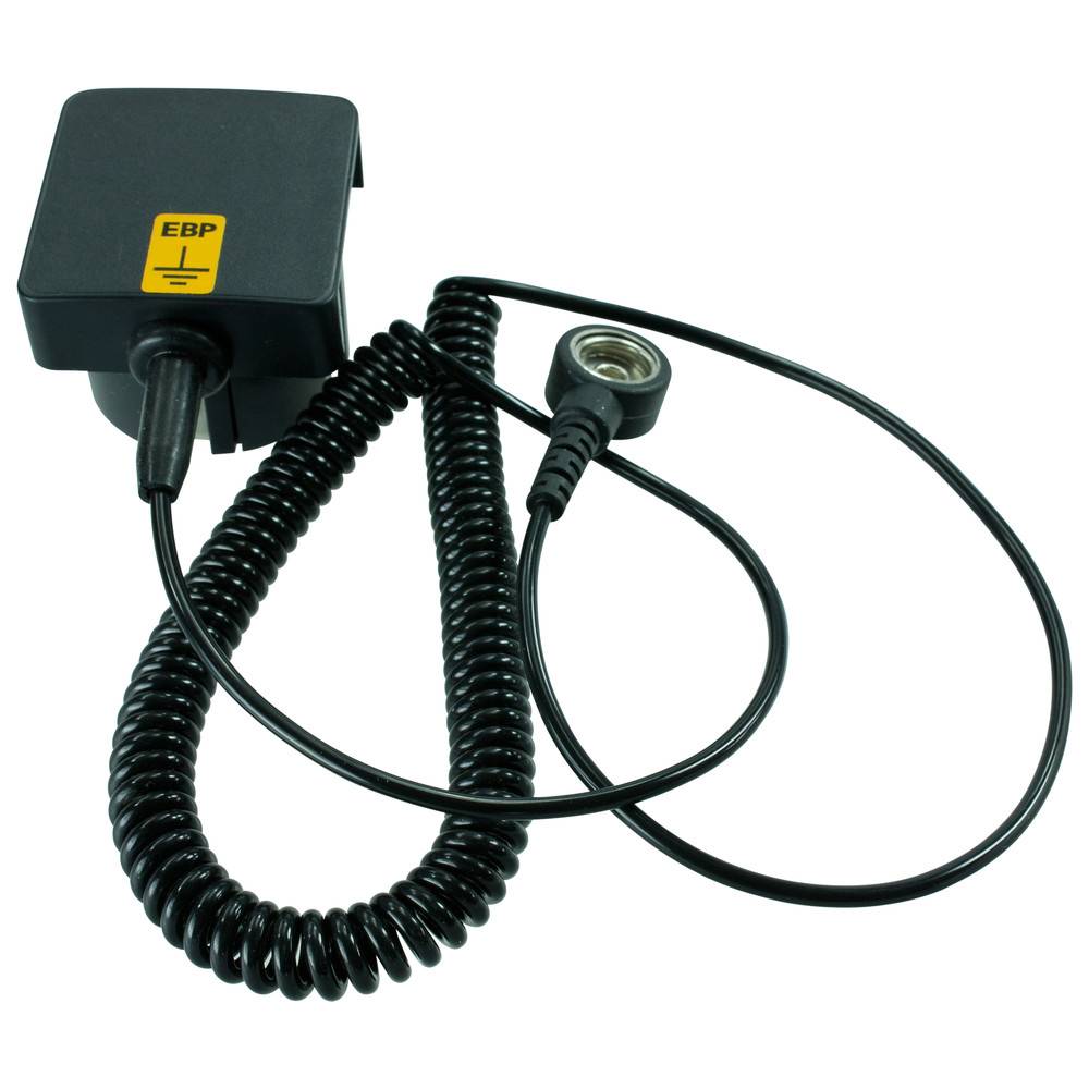 Warmbier Erdungsbaustein, ESD, 4 mm Öse/2 m Glattkabel, ohne MOhm