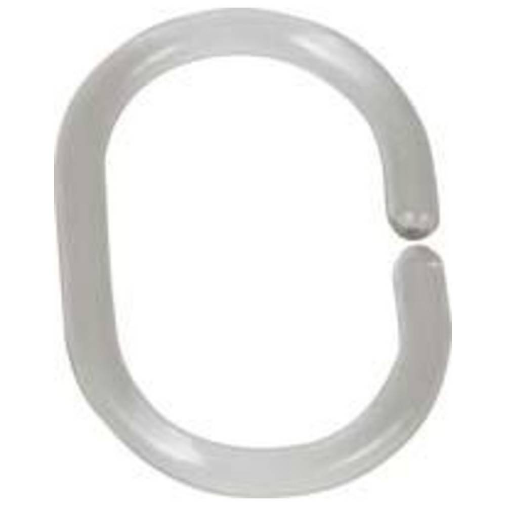 Wenko Duschvorhang-Ringe transparent, 12-er Set