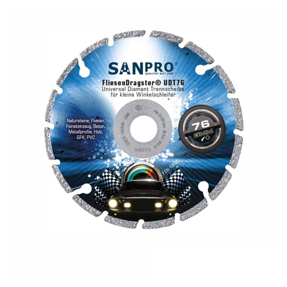 Sanpro FliesenDragster Universal Diamant Trennscheibe 76 mm