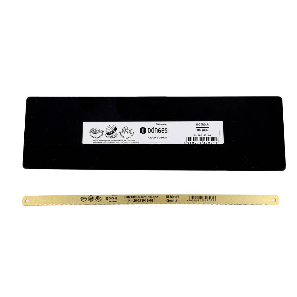 Dönges Metallsägeblatt HSS Bi-Metall, einseitig, gold, 300x13x0,63 mm, 18 ZpZ