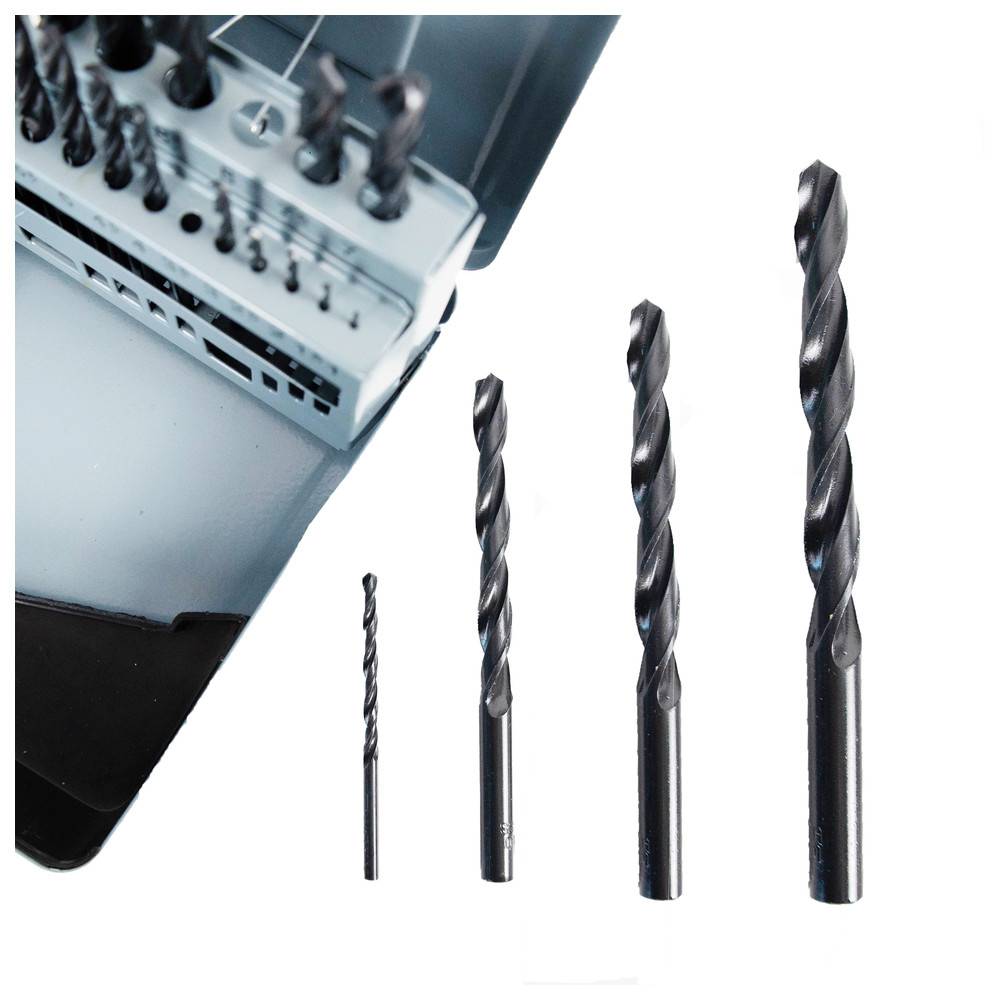 Dönges Spiralbohrer in Metallkassette, DIN338N, HSS, rollgewalzt, 1 - 13 mm, 25 tlg.