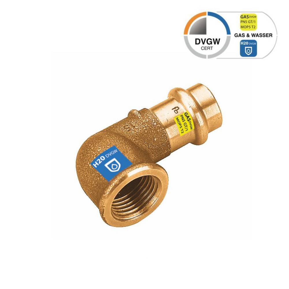 Sanpro Pressfitting 90° Winkel - Bogen mit Innengewinde V 15 - 3/8''