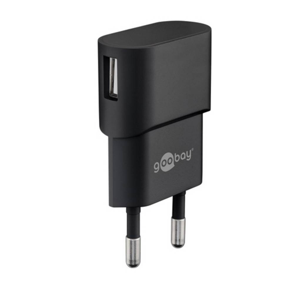 Goobay 44947 USB-A Netzteil 5W / Universal Ladegerät Apple Samsung Huawei / USB A Adapter / 1 Port Ladestecker / Schwarz