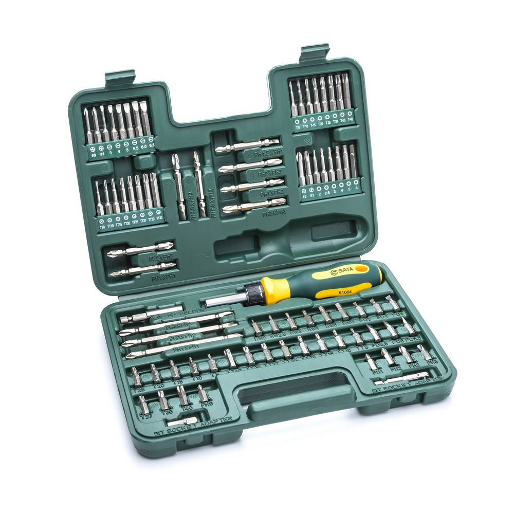 SATA Ratschenschraubendreher-Satz, 80-teilig