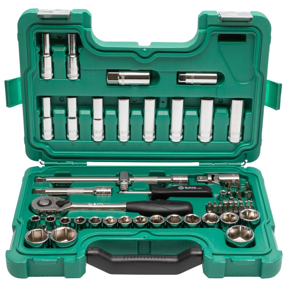 SATA 1/2" 6-kant Steckschlüssel Satz, 60-tlg.