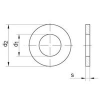 EDE Unterlegscheibe, DIN 125 ST tZn A 10,5 HP 0 EDE Unterlegscheibe, DIN 125 ST tZn A 10,5 HP 0