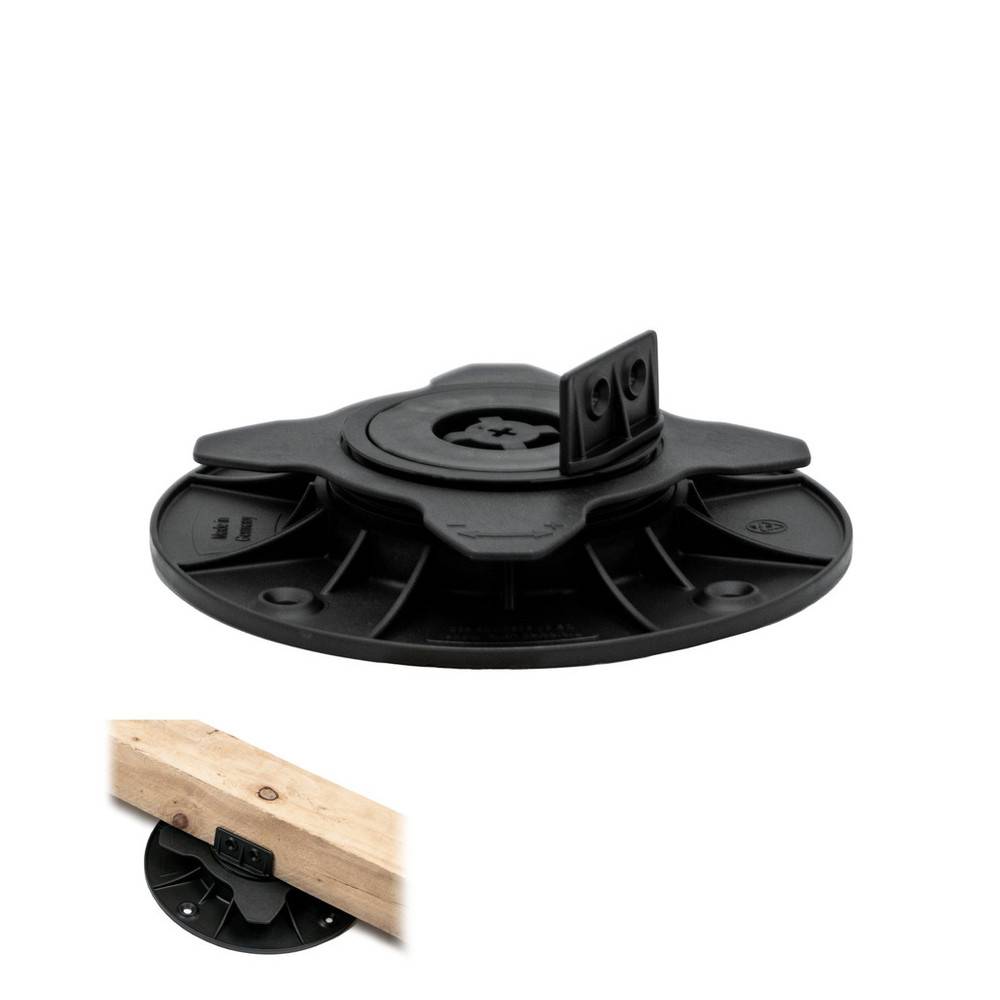 Sanpro Stelzlager für Terrassendielen: höhenverstellbar & Schnellverschluss, Höhe 75 - 195 mm