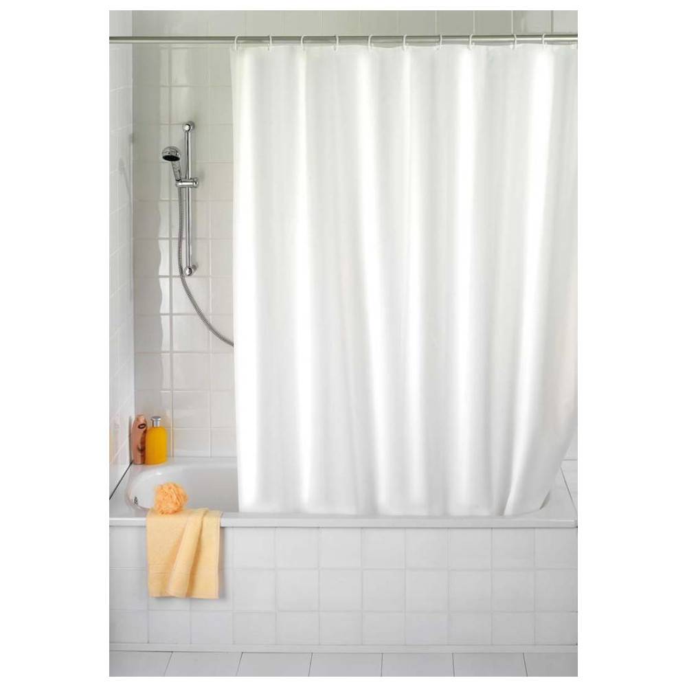 Wenko Duschvorhang Uni weiß, 120x200 cm