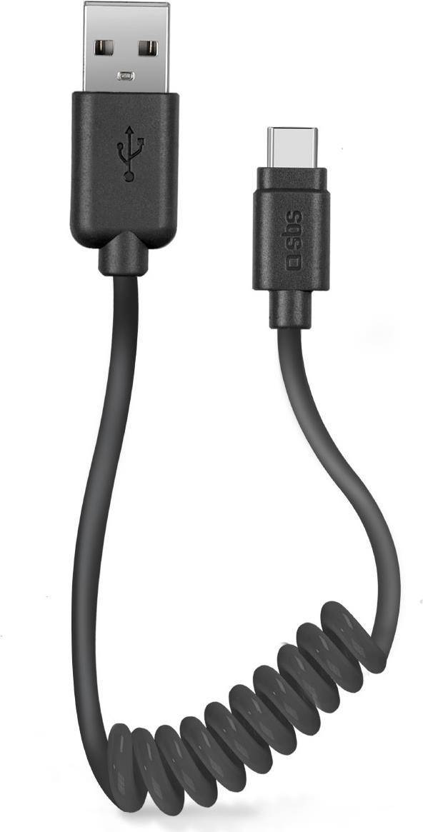 sbs mobile USB-Ladekabel USB-B Stecker, USB-C® Stecker 0.50 m Schwarz Flexibel TECABLETYPCSK