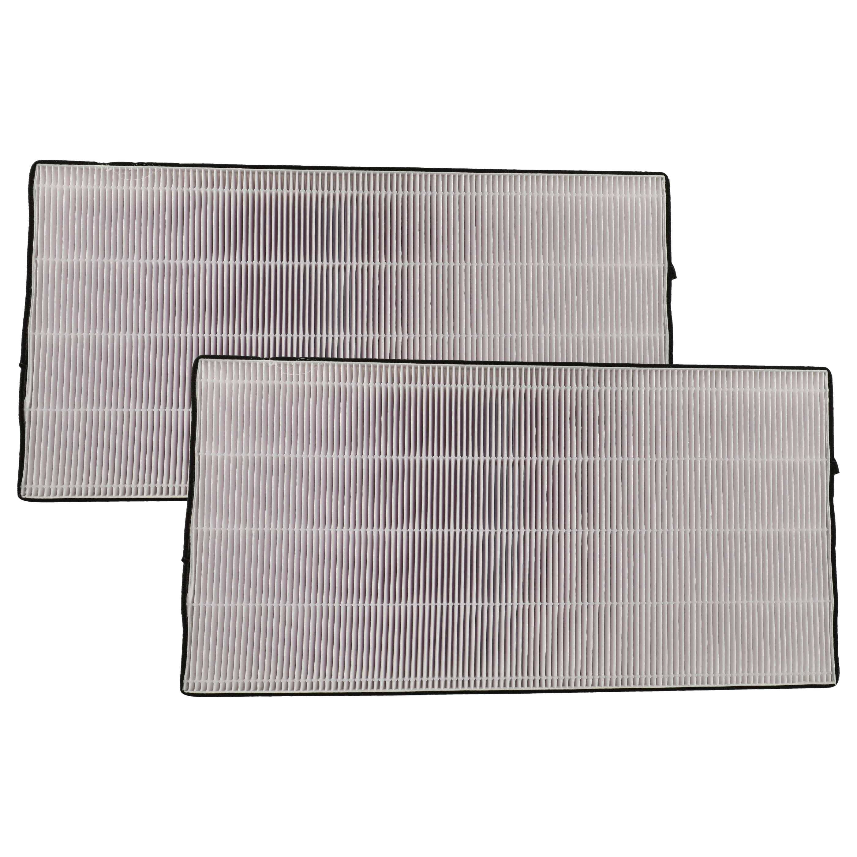 vhbw 2x Pollenfilter Ersatz für Helios 00042 für Lüftungsgerät - Luftfilter F7 Schwarz Weiß