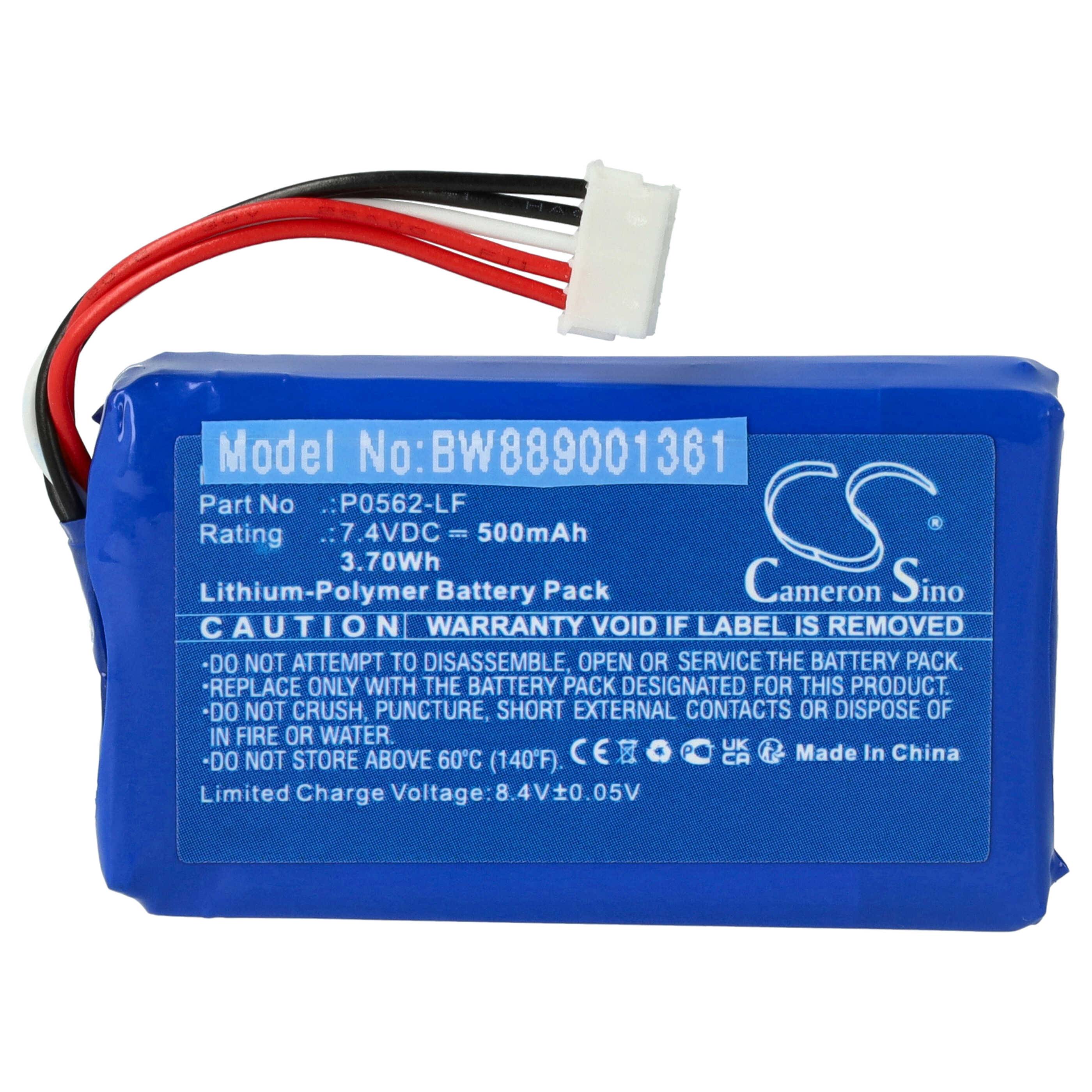 vhbw Akku kompatibel mit HP 5XH49A, SPROCKET 2 1N 1 2FB96A, SPROCKET 200 PHOTO PRINTER 1AS89A Fotodrucker (500 mAh, 7,4