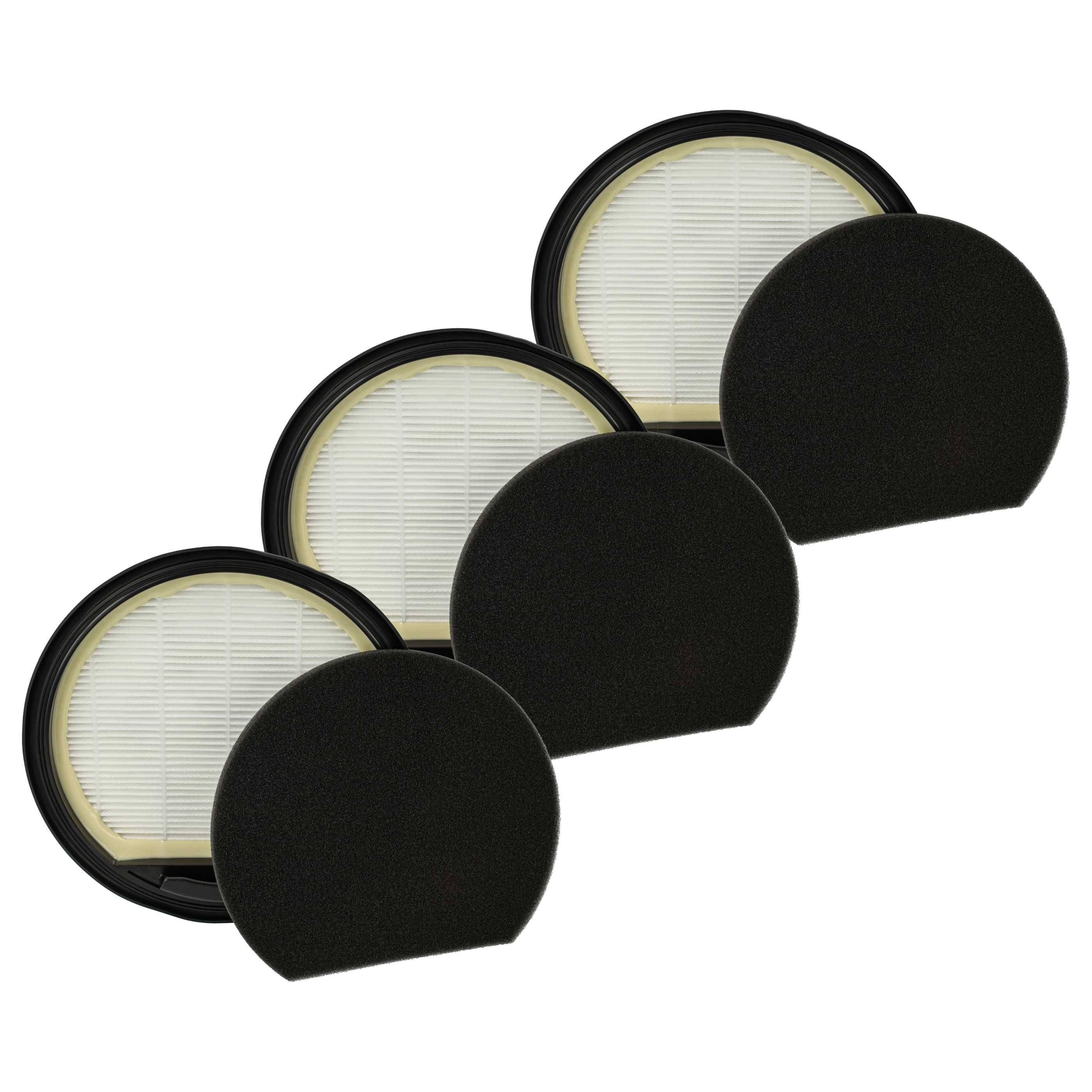 vhbw 3x Staubsaugerfilter kompatibel mit Bosch BGS05AAA2, BGS05X240 Staubsauger - Abluftfilter Schwarz Weiß