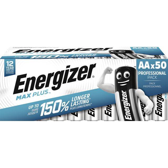 Batterij energizer max plus aa alkaline 50st