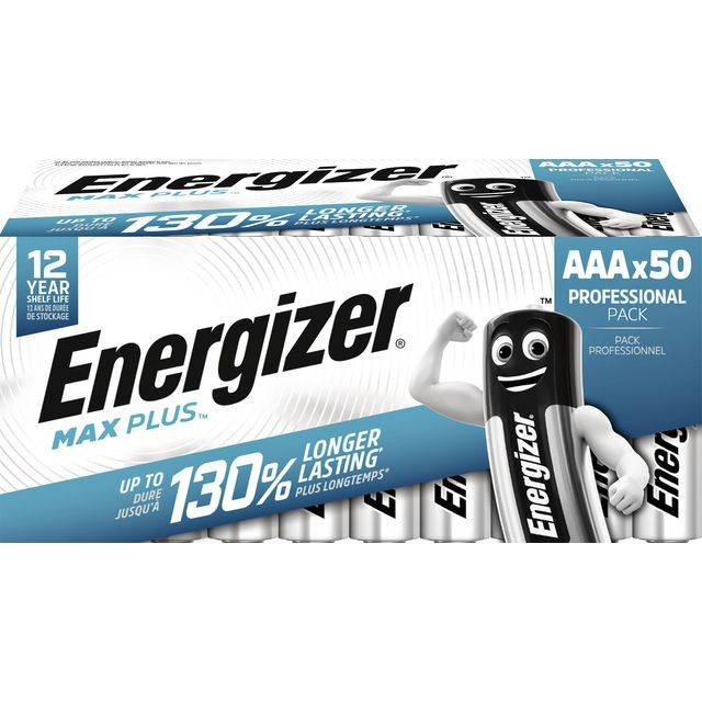 Batterij energizer max plus aaa alkaline 50st