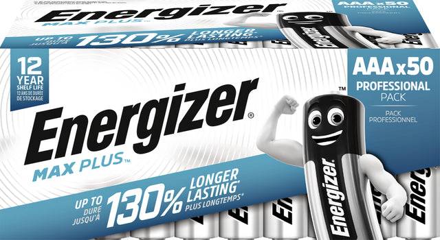 Batterij energizer max plus aaa alkaline 50st