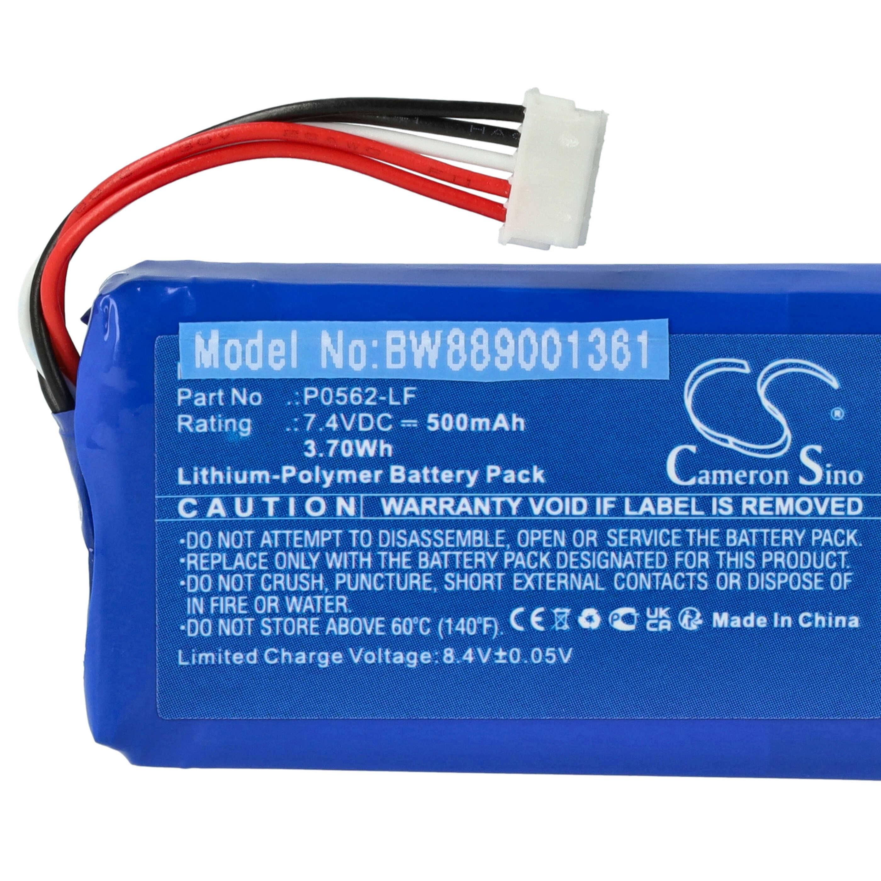 vhbw Akku kompatibel mit HP 1AS91A, 2FB97A, 1AS90A, 1AS85A, 1AS86A, 2FB98A, 2FR85A, 2FR86A, 2FR87A Fotodrucker (500 mAh