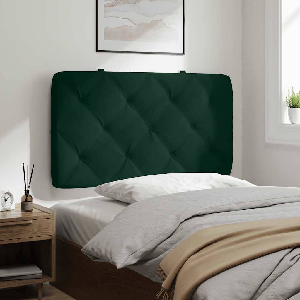 vidaXL Kopfteil-Kissen Dunkelgrün 80 cm Samt